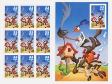 US 33¢ Looney Tunes Coyote & Road Runner Postage Stamp #3391 MNH Full Sheet