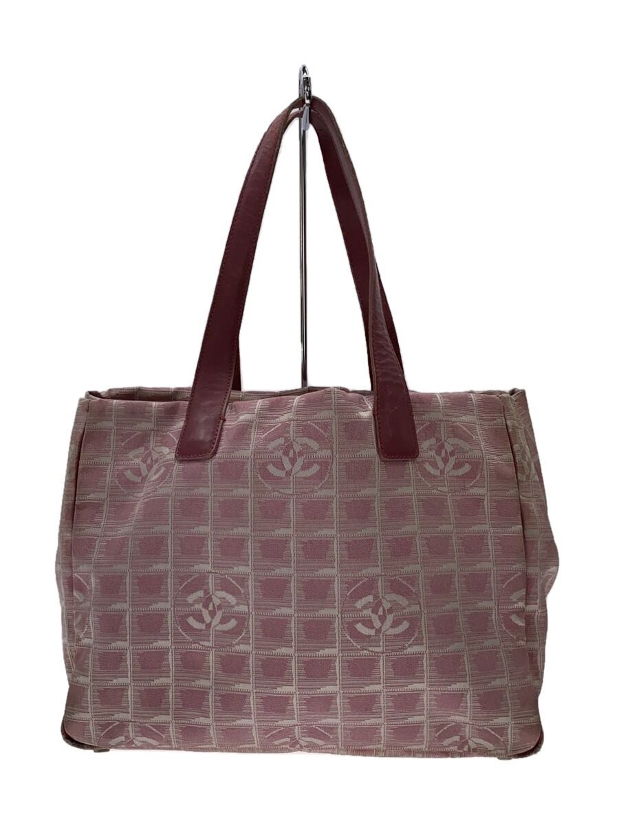 CHANEL Pink Leather Quilted Tote Bag with Chain Strap