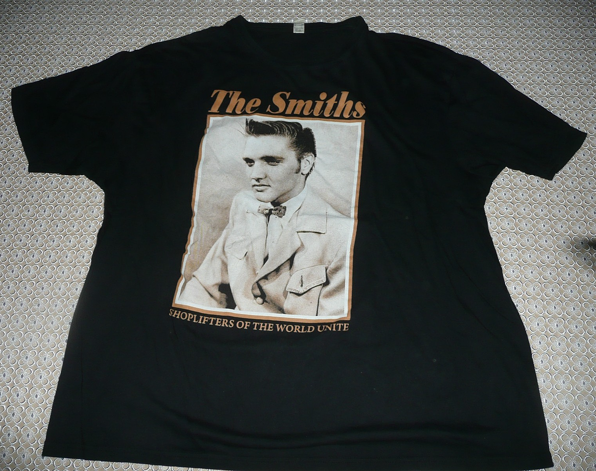 The Smiths Shoplifters of the World Unite XXL Black Shirt Elvis 