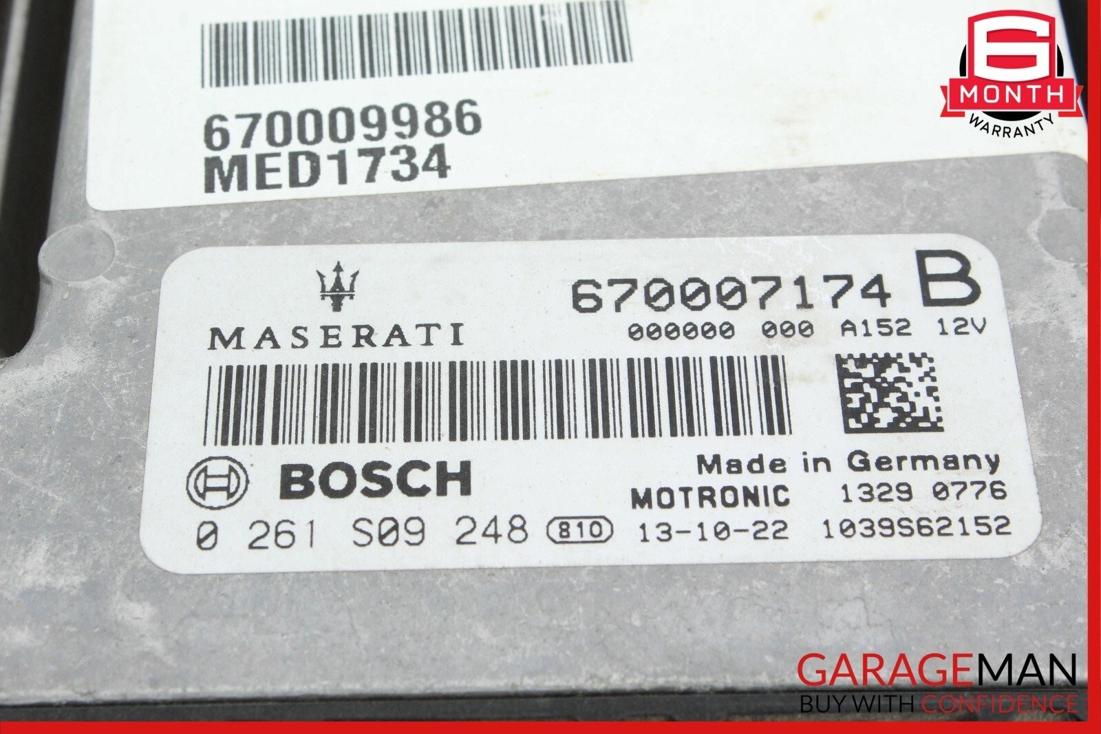 Maserati Ghibli 2014-2017 Right Engine control units Set P/N 670007174
