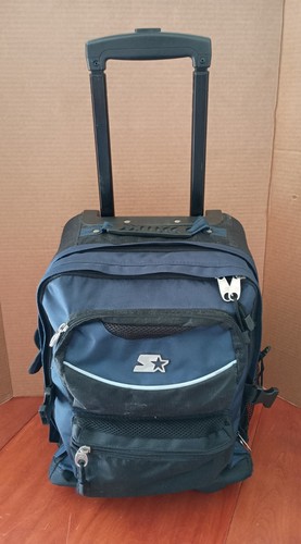 Starter Vintage 90's Rolling Backpack Carry-on Luggage Bag Telescopic Handle