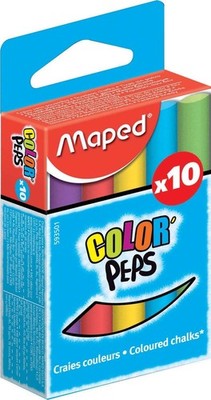 Maped Wandtafelkreide COLOR'PEPS rund farbig sortiert 10 Stück