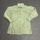 VTG Vietnam OG-107 Sateen Military Fatigue Shirt Mens US Army Olive Green