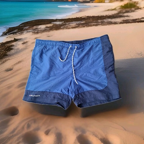 Costume da bagno uomo Tommy Hilfiger blu/blu navy con coulisse taglia L - Foto 1 di 5