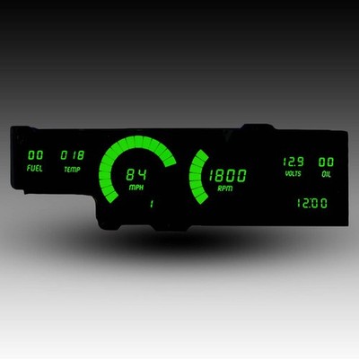 Intellitronix Green LED Digital Gauge Cluster Set For 78-88 Oldsmobile Cutlass