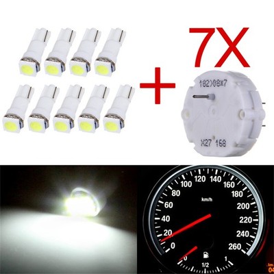 7X GM Stepper Motor X27-168 Speedometer Cluster Repair Kit W/ 9 Led bulb White