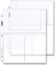 BCW Pro 3-Pocket Photo Sleeves (20 Pack) | 4"x6" Acid-Free, 1 Pack, Clear 