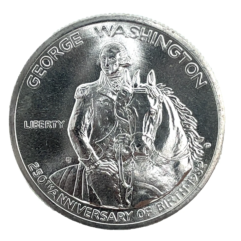 1982-D Washington Commemorative Silver Half Dollar 50c GEM BU Roll of 20 Coins - Image 2 of 4