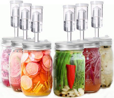Fermentation Lids 6 Set Fermentation Kit for Wide Mouth Jars 6 Stainless St New
