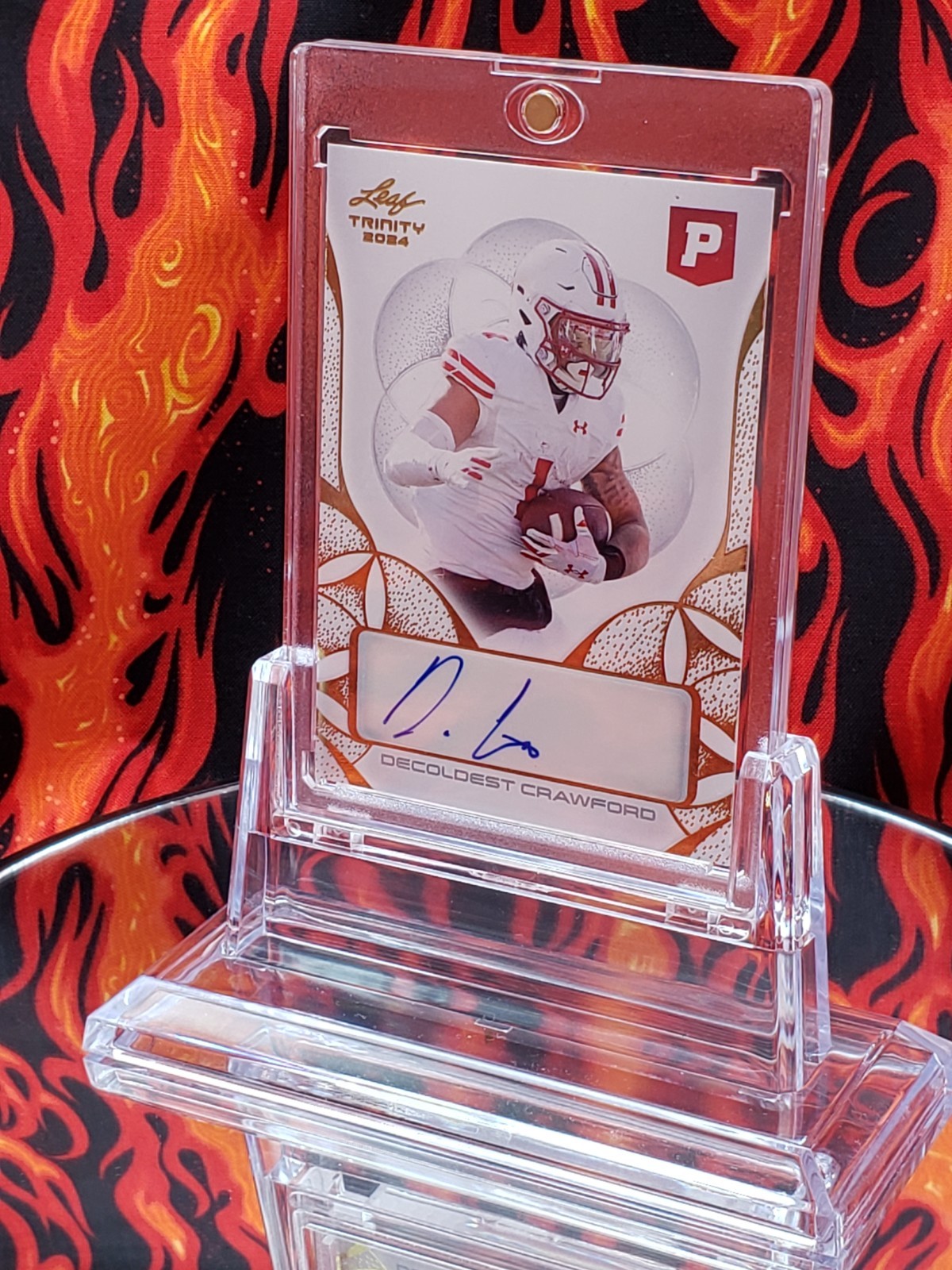 Decoldest Crawford Signed 2024 Leaf Trinity Pristine Rookie Autograph BA‑DC1 PA