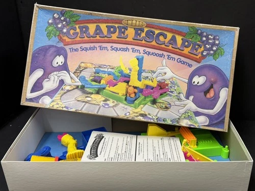 Vintage 1992 Grape Escape Board Game Parker Brothers Full Game No Dice No Doh