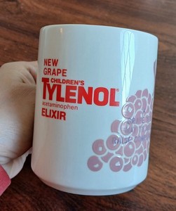 New Grape Children's Tylenol Acetaminophen Elixir Mug With Heat Sensitive Design