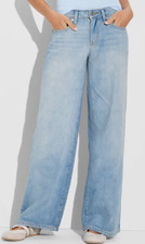 NEW Wild Fable Women's Low-Rise Baggy Jeans Blue Denim Size 17