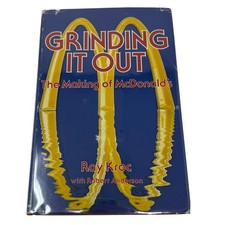 Grinding It Out Making of McDonald's Ray Kroc Hardcover Blue Gold First Edition
