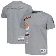 Men's Mitchell & Ness Gray San Francisco Giants Cooperstown Collection T-Shirt 