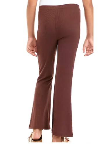 love,fire Big Girl's Ribbed Wide Leg Pants, Brown Stone Size Large (14-16) - NWT - Picture 2 of 3