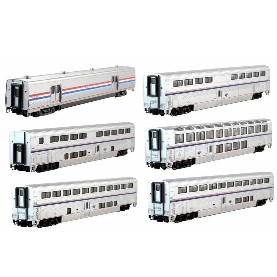 Kato N Scale ~ New 2025 ~ Amtrak Superliner Phase VI ~ 6 Pc ~ Bookcase ~ 10-1789 - Image 3 of 4
