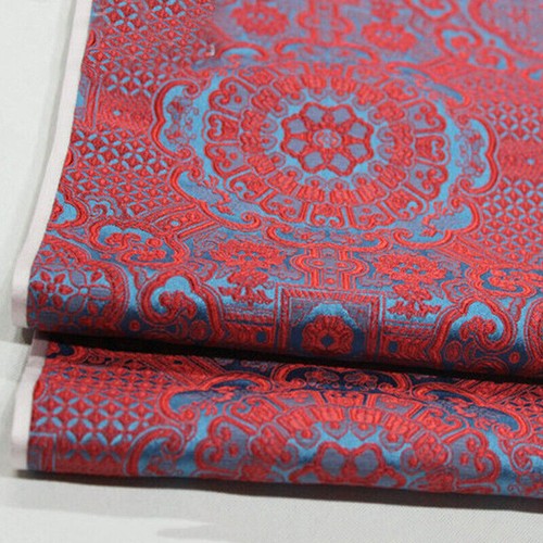 NEW Jacquard Floral Satin Faux Silk Fabric China Brocade Damask Costume Vintage - Picture 33 of 45
