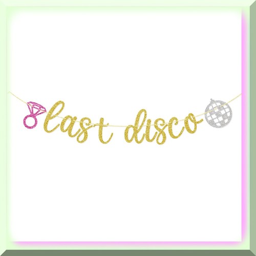 Golden Rodeo Disco Garland - 80s Theme Bachelorette Party Decor with Pre-Strung - Picture 2 of 7