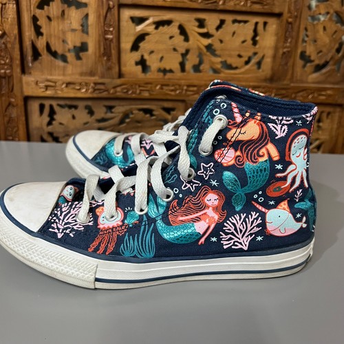 Converse All Star, Chuck Taylor Mermaid High tops Youth size 3 - Picture 4 of 9