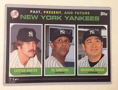 2015 Topps 5x7 Past Pres & Fut Masahiro Tanaka Catfish Hunter C Sabbathia 28/99