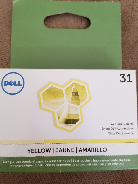 Dell Series 31 Yellow Amarillo Ink Cartridge for V525w V725W Printers