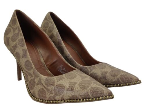 COACH Waverly Pump with Beadchain Womens Size 8.5 B Tan (G4374) - Bild 4 von 8