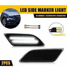 LED Bumper Side Marker Lights For 12-14 Mercedes Benz W204 C250 C350C-Class D
