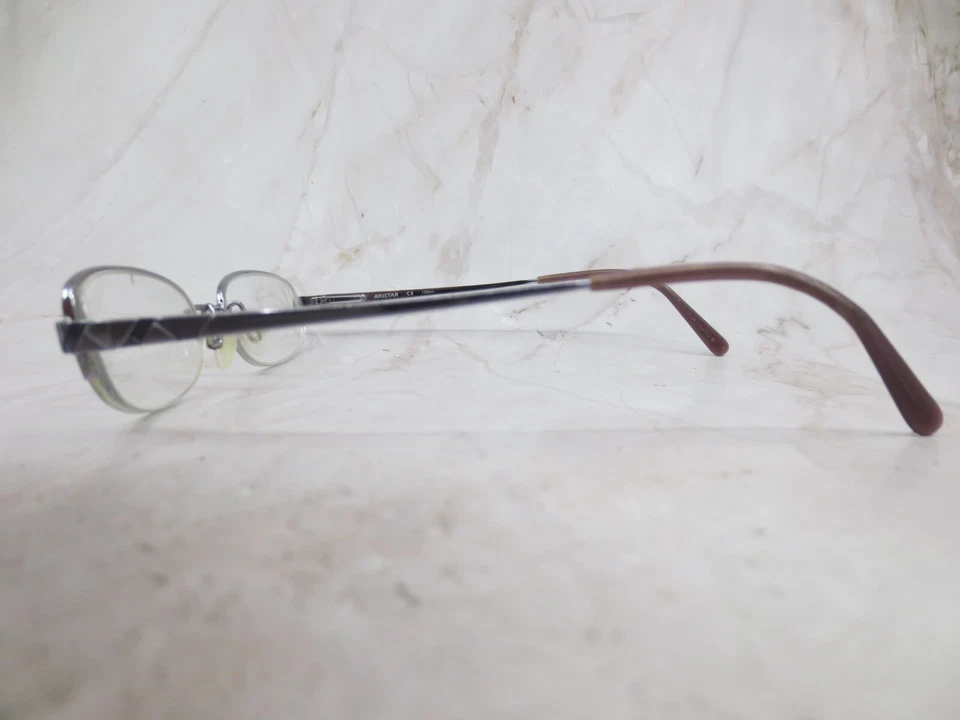 Encantador marco de gafas ARistar AR6981 para mujer de metal plateado medio borde 47-18-135 Foto 3 de 4