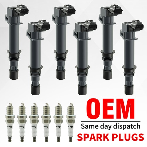 6pc spark plugs and ignition coil packs UF270 for 2002-2008 Jeep Liberty 3.7L V6 - 第 1/14 張圖片