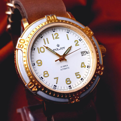 Vintage Men's Watch POLJOT AUTOMATIC Soviet Wristwatch 23 Jewels Serviced
