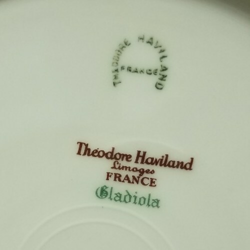 THEODORE HAVILAND LIMOGES FRANCE "GLADIOLA" 9 7/8" DINNER PLATE - 3 AVAILABLE - Bild 4 von 5