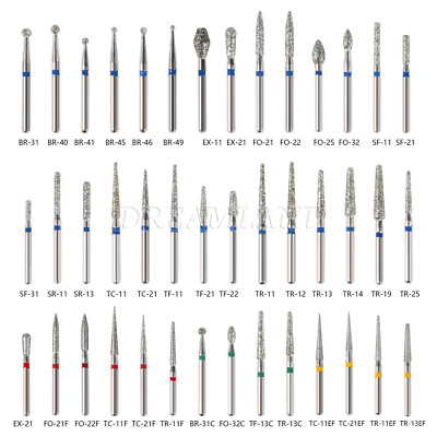100pcs Dental Diamant bohrer Diamond Burs für High Speed Handstücke FG 1.6mm
