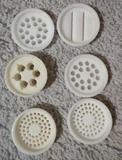 Takka X1000 Replacement Pasta Nozzle Lot of 6 Extruder Shape Attachments
