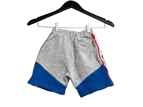 Kenzo Boys Drawstring Striped Big Logo Trim Sweat Shorts Gray Cotton 4A 104 - Picture 5 of 8