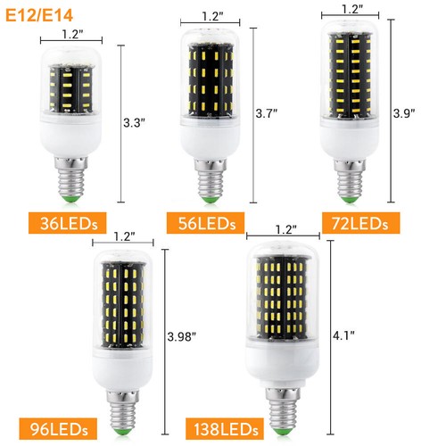 E12 E14 E26 E27 B22 LED Corn Light Bulbs 12W - 35W Super Bright White Lamps 110V - Picture 13 of 17