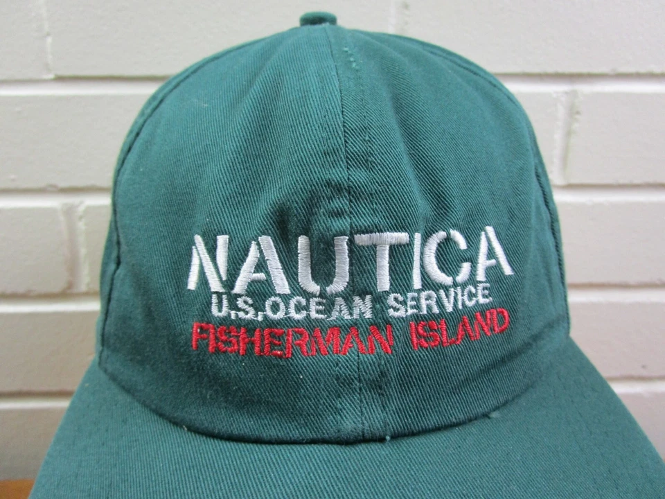 Chapéu Náutica Vintage Anos 90 Serviço Oceânico Ilha dos Pescadores N-625 Strapback - Imagem 2 de 4