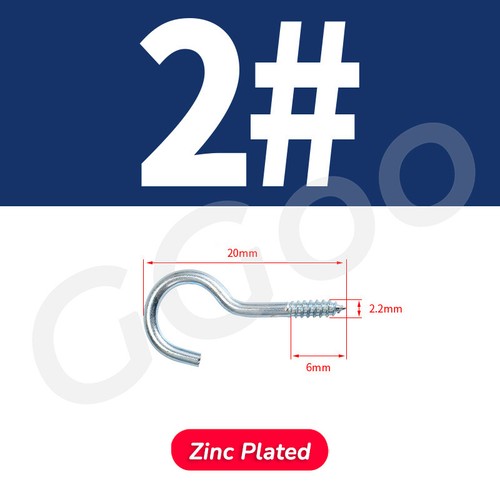 Screw in Hooks Heavy Duty Steel Ceiling Cup Hanging Eye Picture Kitchen Garage - Picture 4 of 23