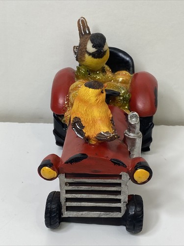 Bird On Tractor Pumpkins Fall Decor Halloween Harvest Glitter - Picture 5 of 10