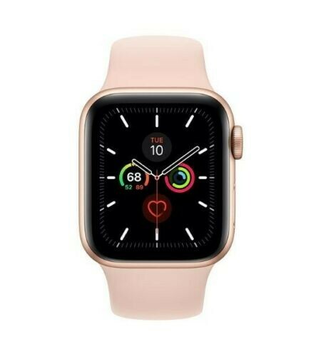 apple watch series 5 gold aluminum pink sand sport band