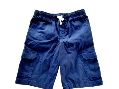 Carter's Boys Cargo Shorts Navy Pull On Elastic Waist Drawstring Size 7 New