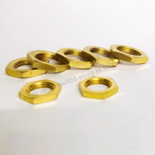 Fine thread Brass Jam HEX NUT M8 M10*1.0 Pitch Thin Hex nuts 5MM Thick - Picture 3 of 12