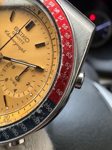 Rare Seiko Pepsi chronograph 7A28-7030 Vintage Quartz Watch 1983 Stainless steel - Picture 13 of 17