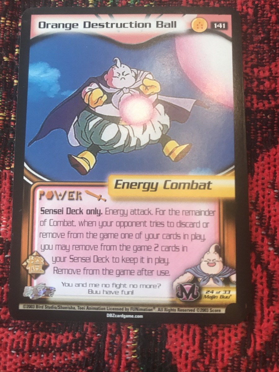 Dragonball Z CCG Majin Buu Saga #141 Orange Destruction ball, Rare