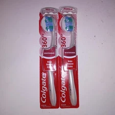 Set of 2 Colgate 360 Toothbrush Medium Whitening New