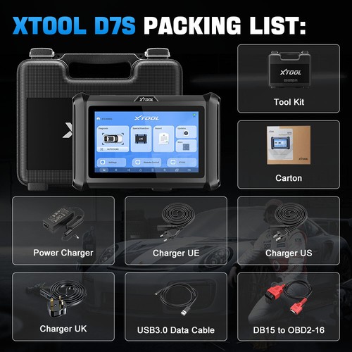 2025 XTOOL D7S Full Systems Scanner Diagnostic Tools Bidirectional Key Coding - Picture 14 of 15