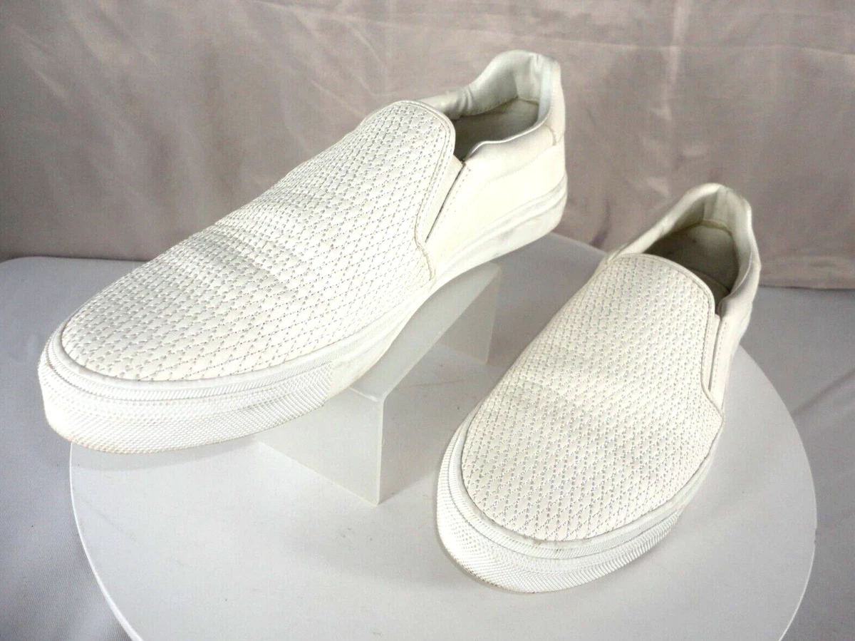ZARA White Stitched leather Slip On loafers Flats Comfort sneakers