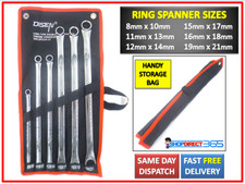6PC PRO EXTRA LONG FLAT DOUBLE RING SPANNER S...