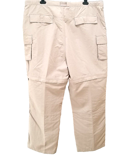 Lands End Convertible Nylon Cargo Hiking Pants Womens XL 18-20 Beige Pockets - Picture 4 of 18