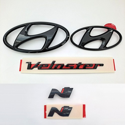 Front or Rear or N Logo Black High grossy Emblem (Fits: 2018 2022 VELOSTER N) - Picture 15 of 16